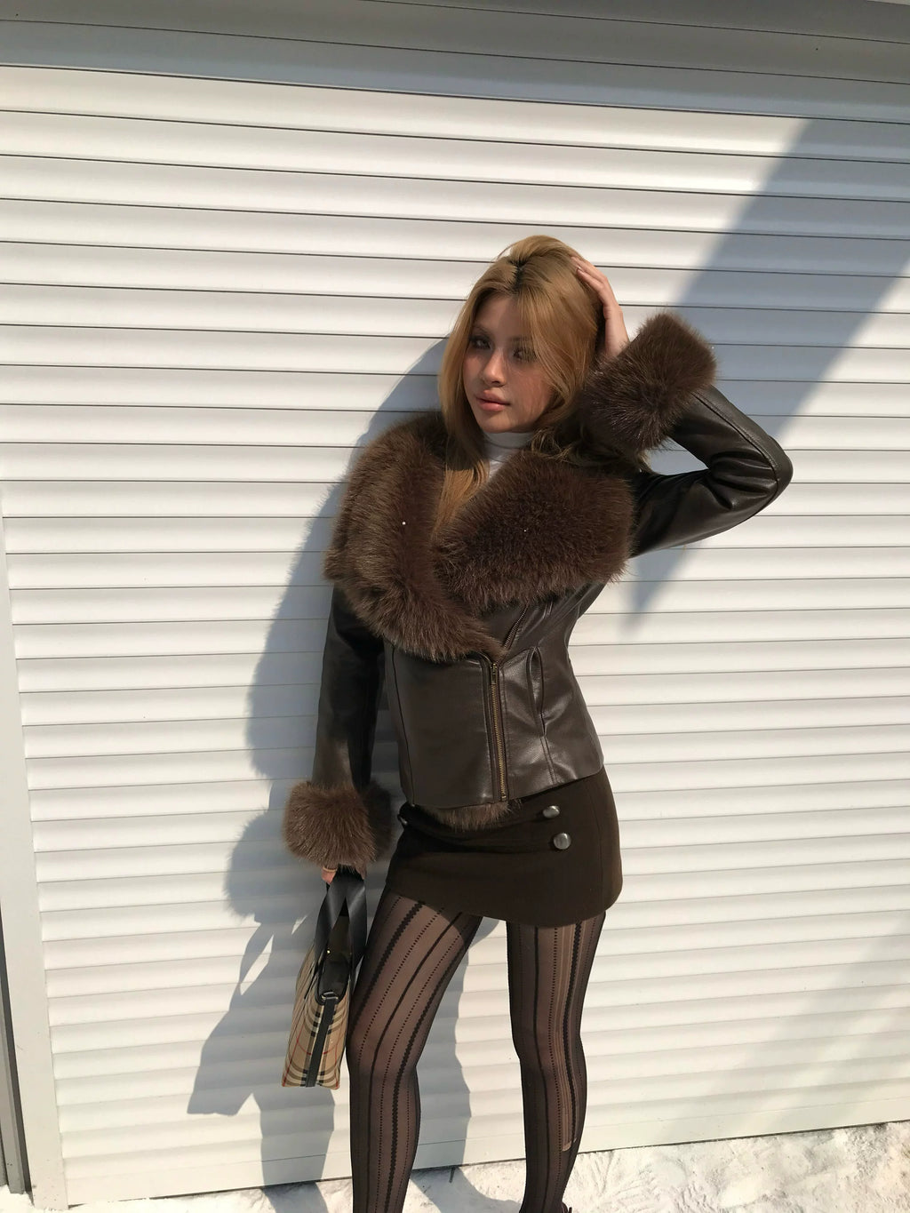 Audwyn Heavy Industries Woolen Half Body Skinny Hip Wrap Skirt