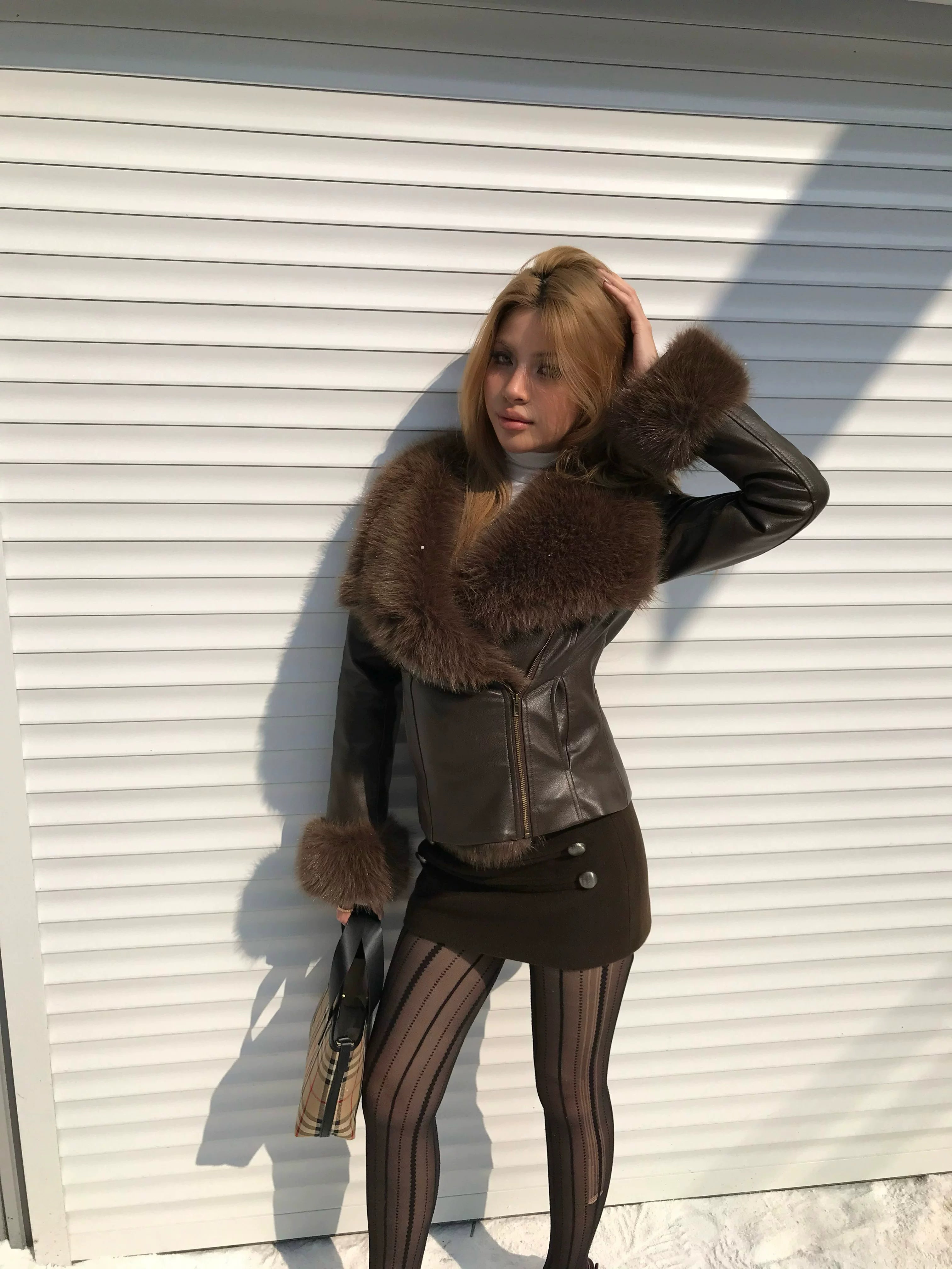 Audwyn Heavy Industries Woolen Half Body Skinny Hip Wrap Skirt