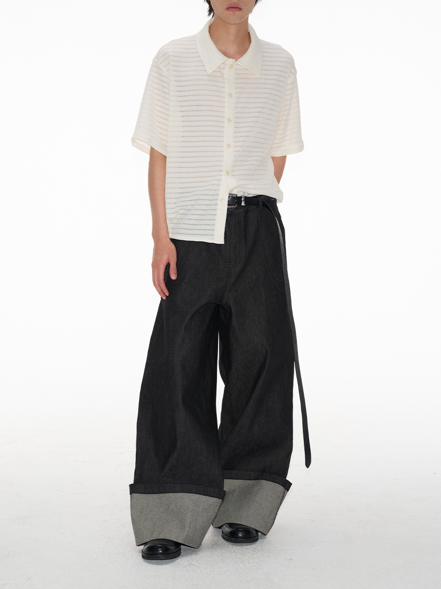 JCAESAR Retro Flanged Original Cow Jeans