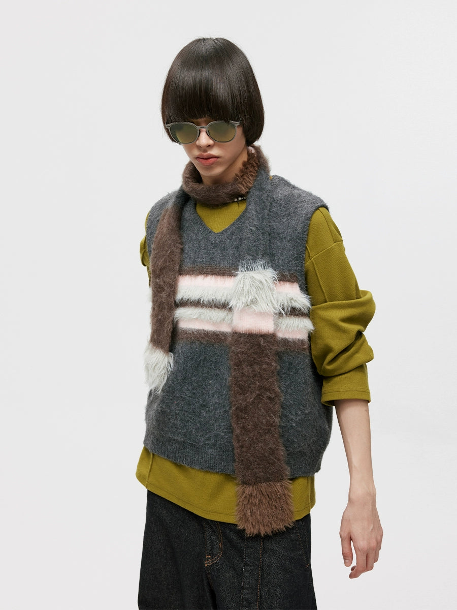 LIMPIDOCULUS Scarf Sweater Vest Vest