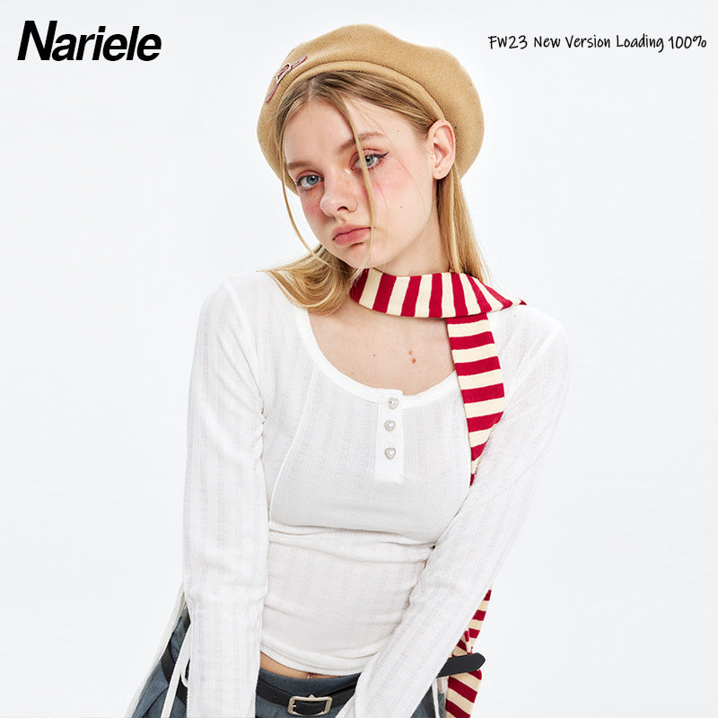 Nariele American U-neck Niche Drawstring Hottie Top