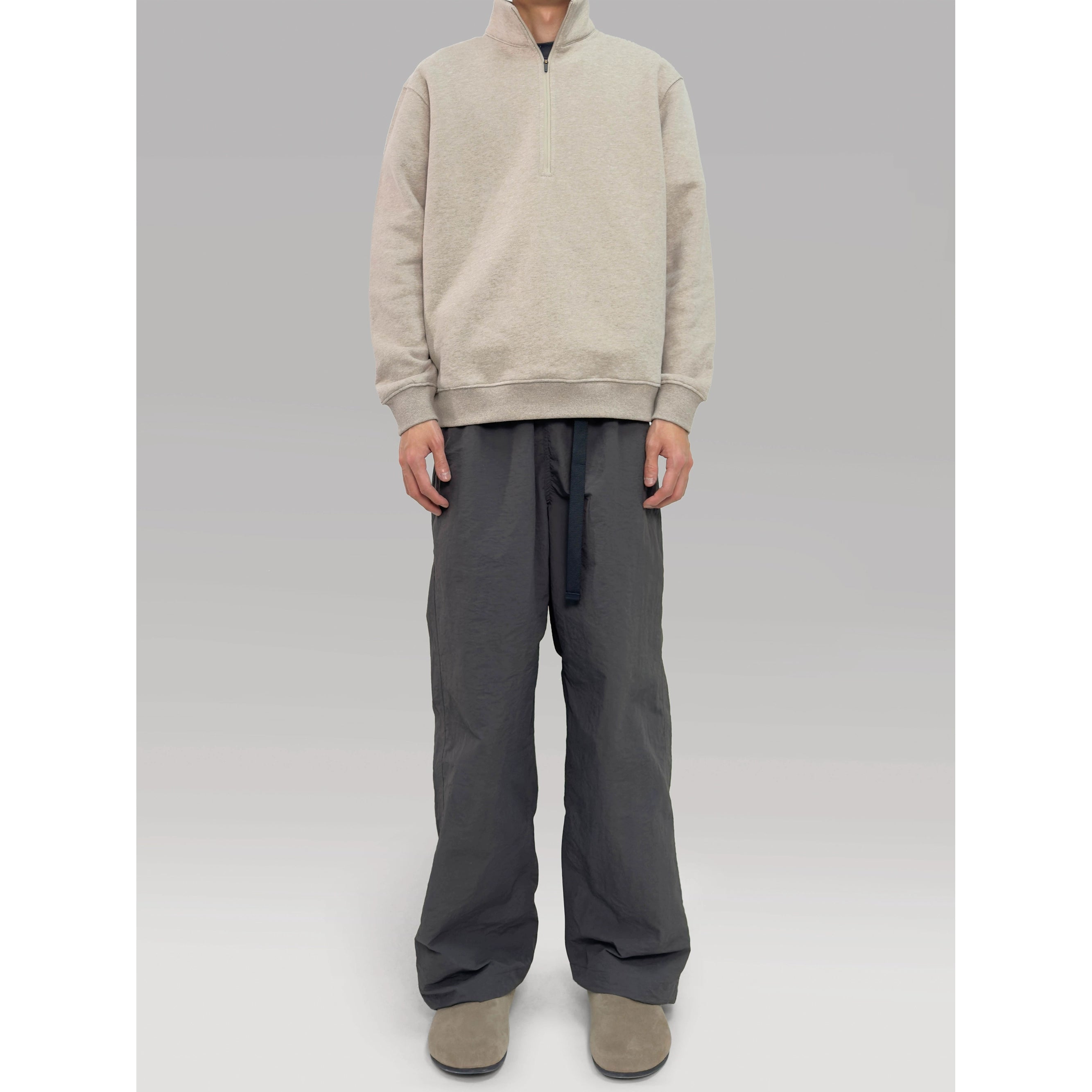 PLUS NO LOGO Half Zipper Polished Sweater