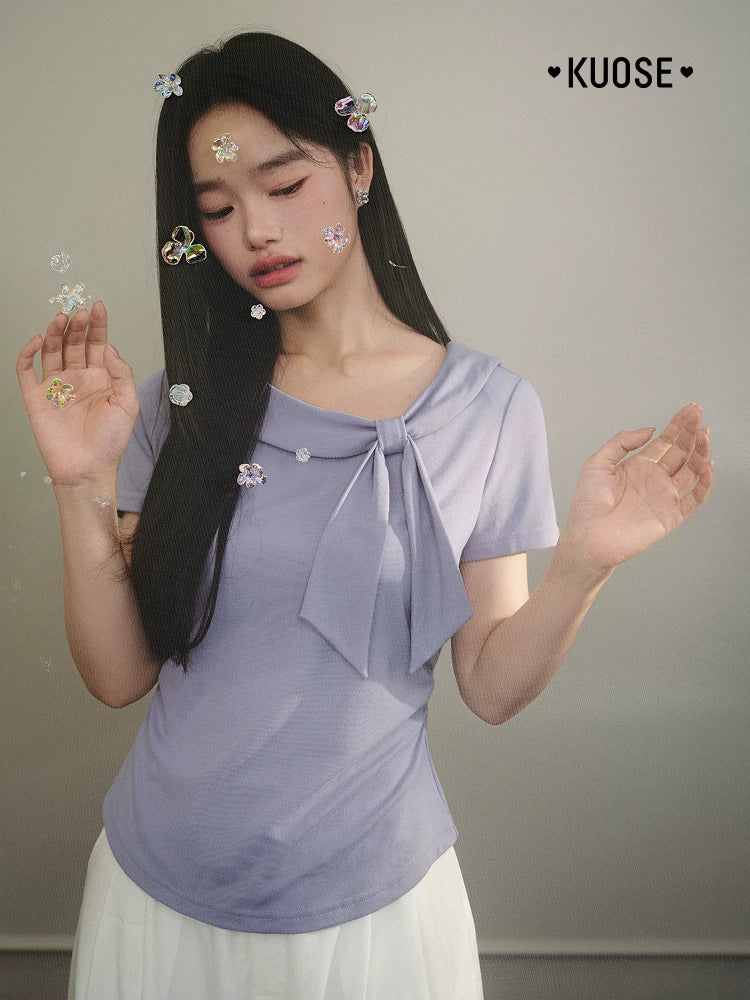 Kuose Bow Slim and Thin Tee