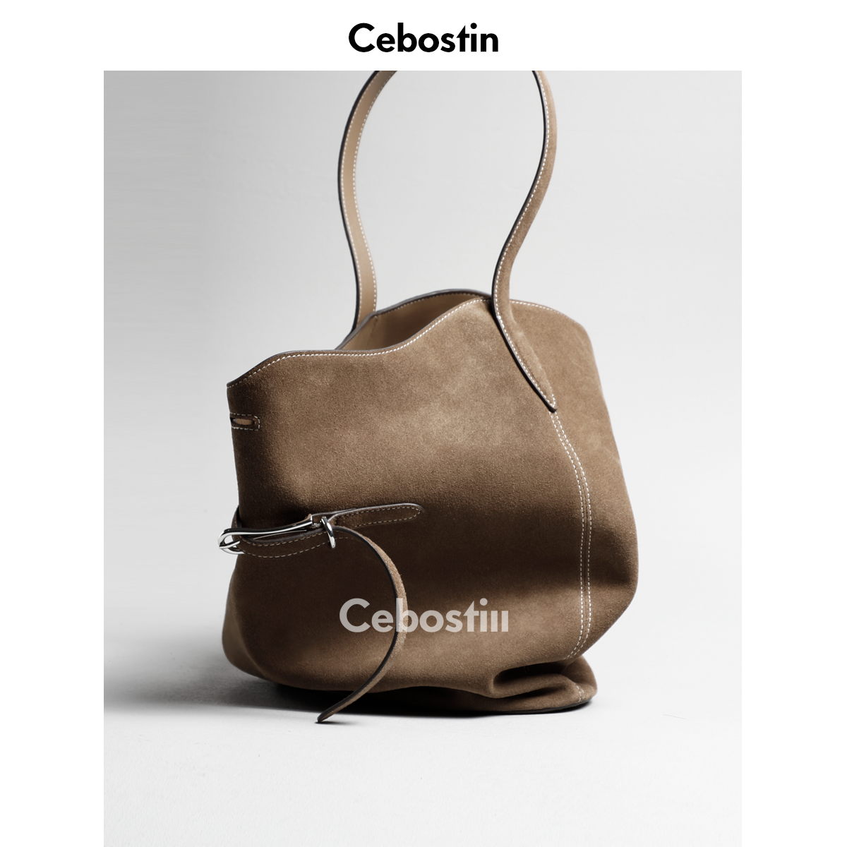Cebostin Frosted Cowhide Large Capacity Handbag