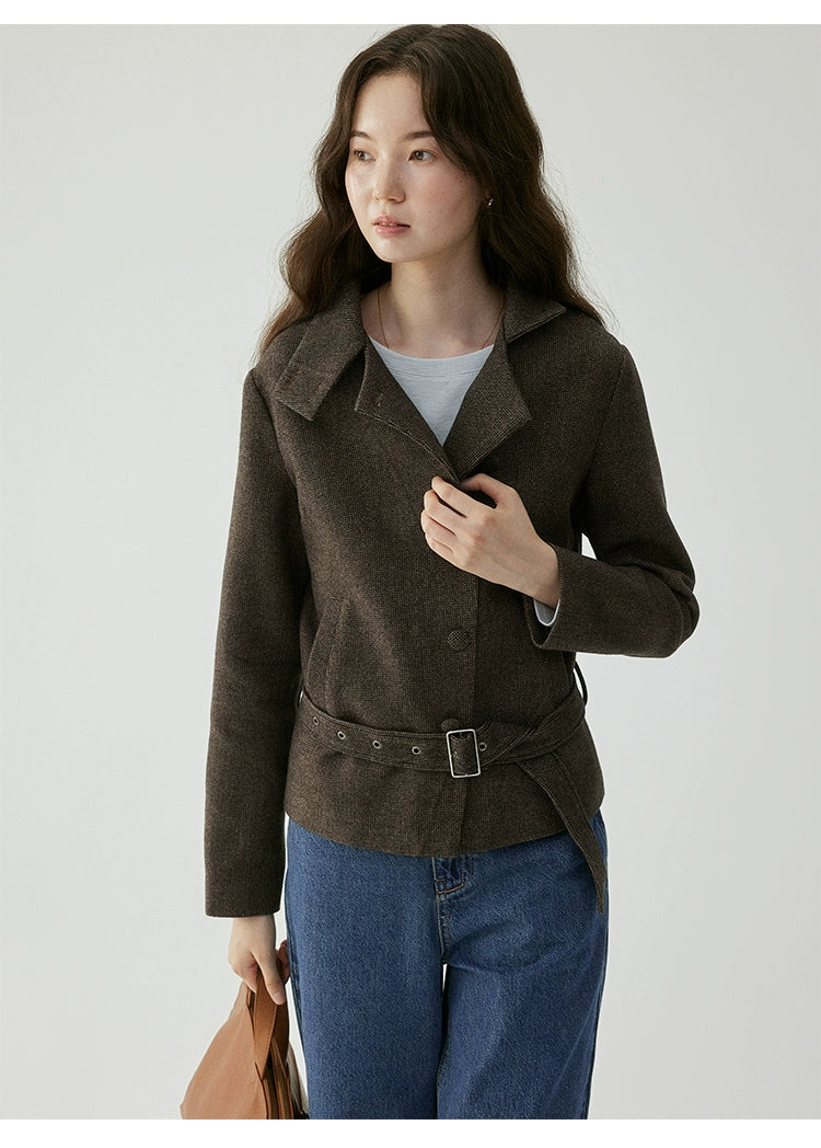 VOOE Retro Waist Slim Versatile Jacket