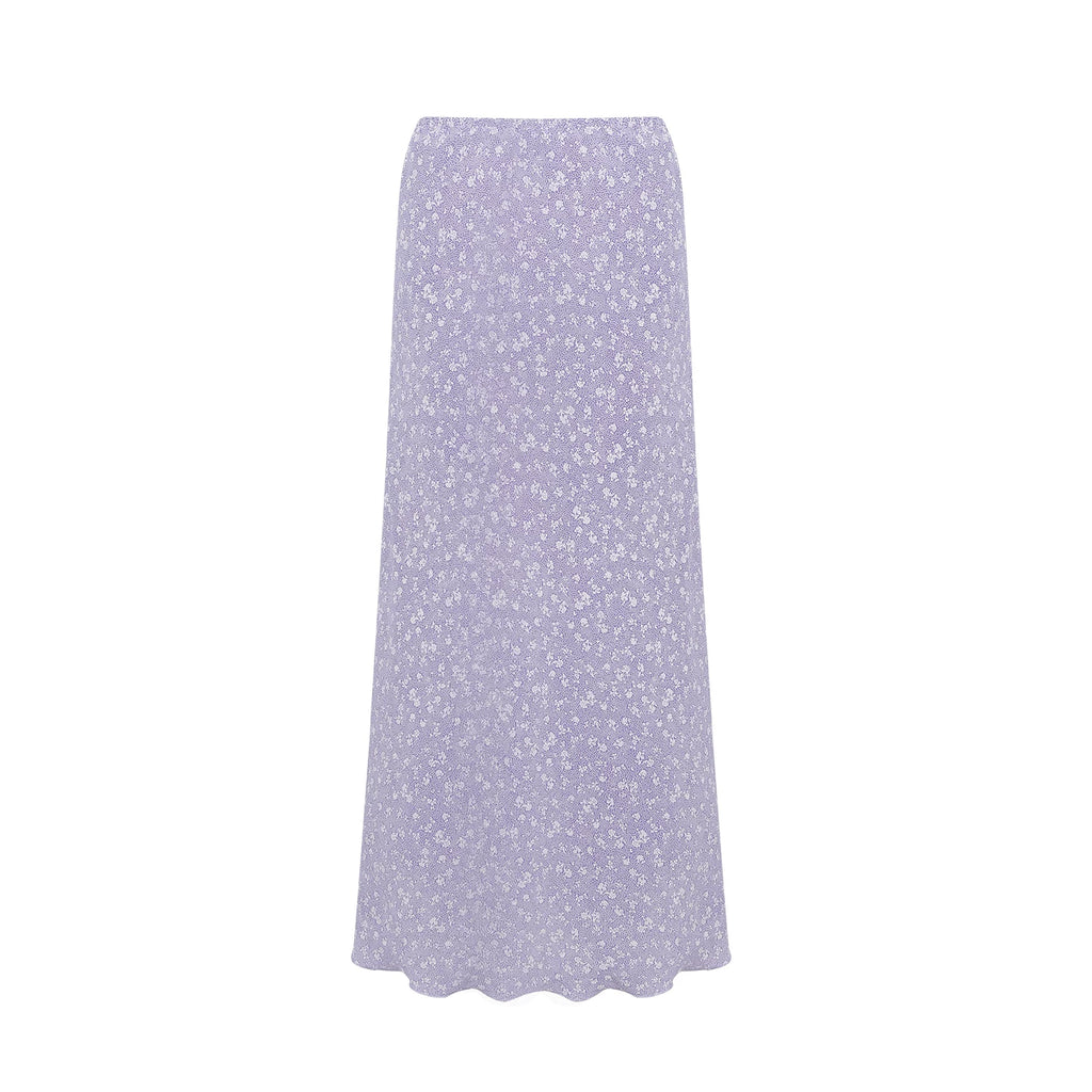 Wildberry Bow Printed Versatile Blouse Suspender Skirt Set