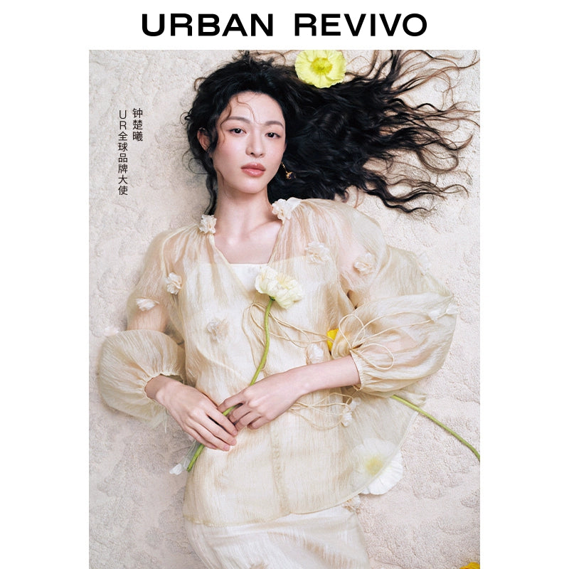 URBAN REVIVO Spicy Flower Blouse Shirt