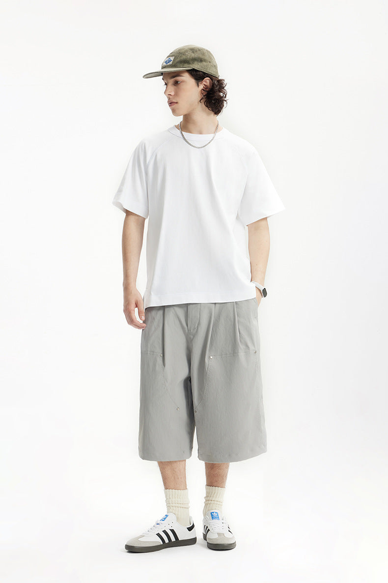INF Heavy-duty hemp cotton shoulder-plugged Tee
