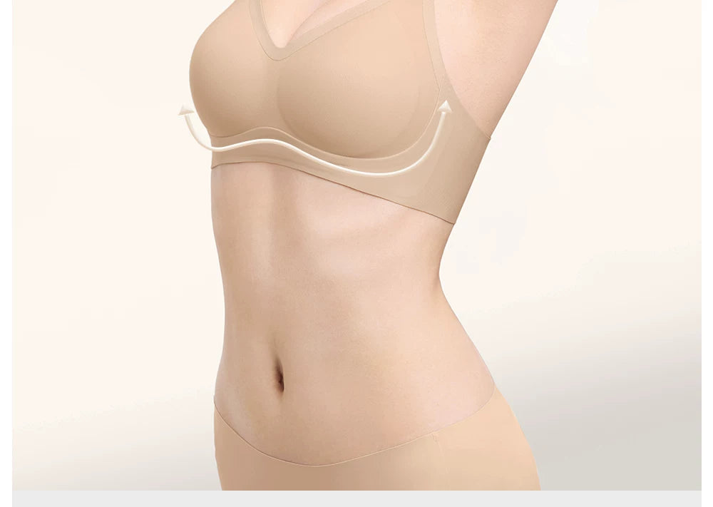 SecretWorld Breathable Non-Marking Spaghetti Strap Bra
