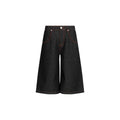 FUNKYFUN Contrasting Stitching Embroidered Eight-point Straight Jeans
