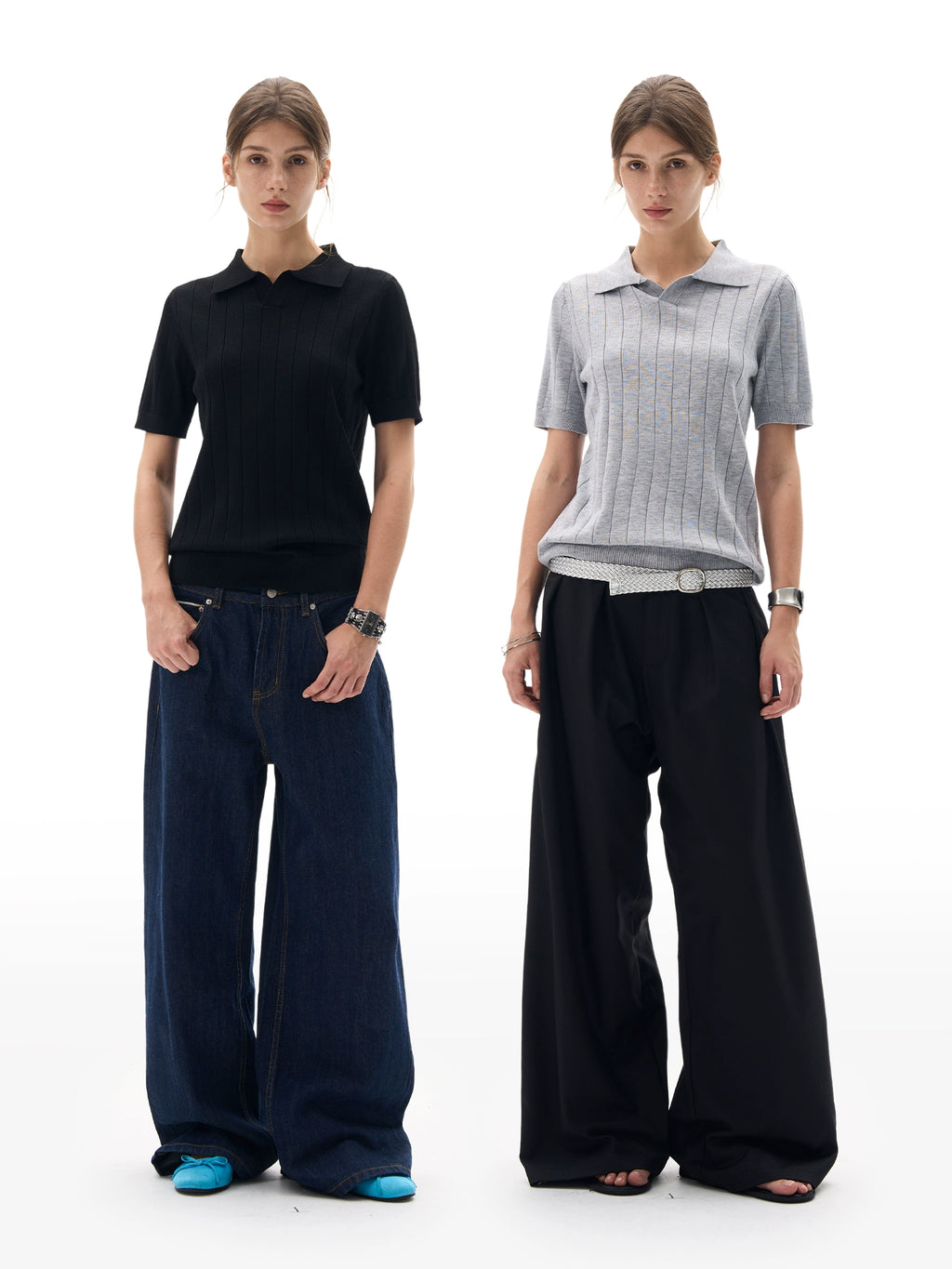 MADWITC Retro Knitted Simple Casual Polo Shirt