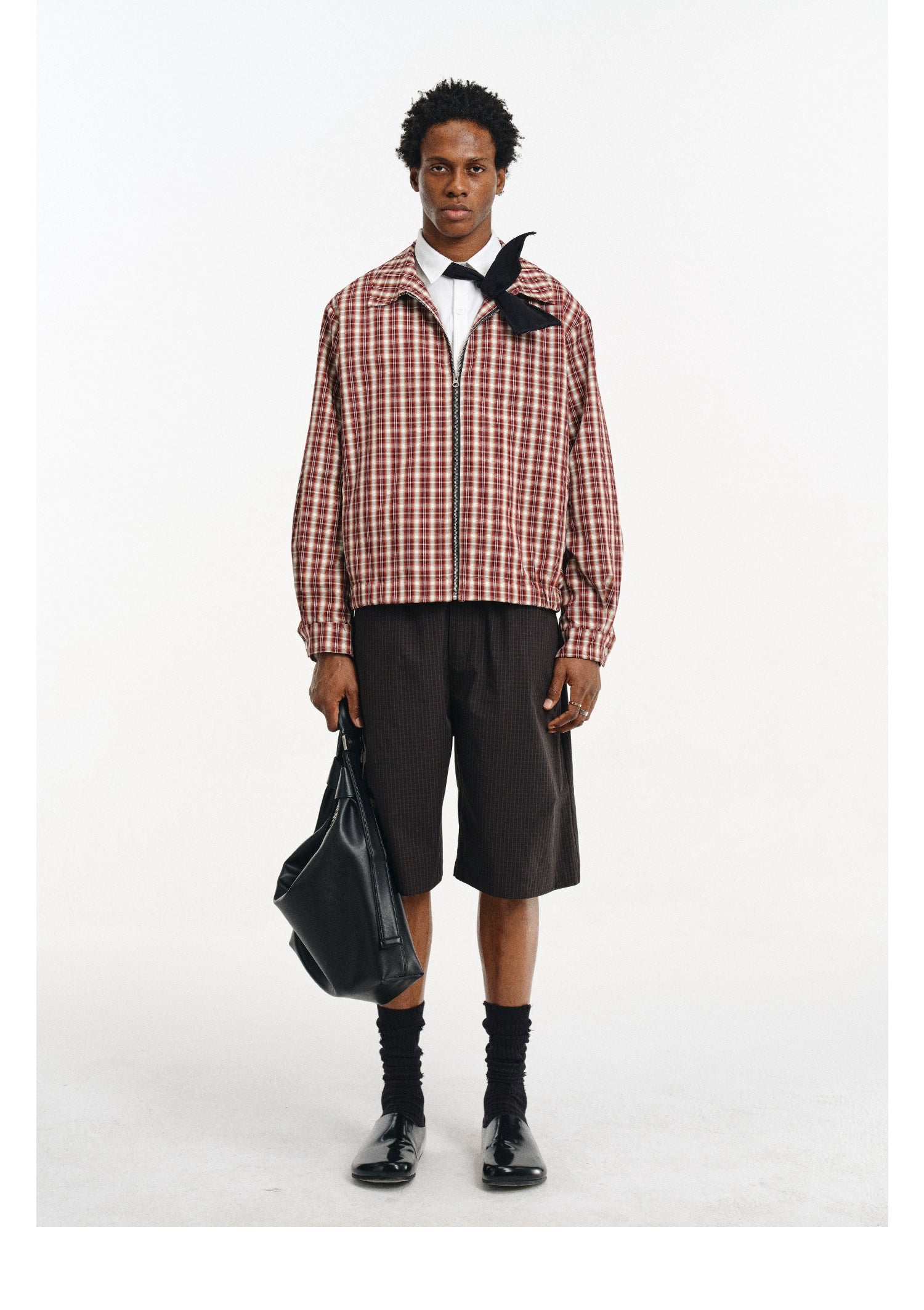 DIMC Casual Textured Plaid Jacket