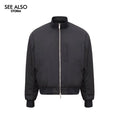 SEEALSO "Premiere feedback!" Mountain carving boxy flight jacket velvet autumn and winter jacket