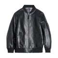 Madden Black MA1 Pilot Bomber Leather Short Jacket