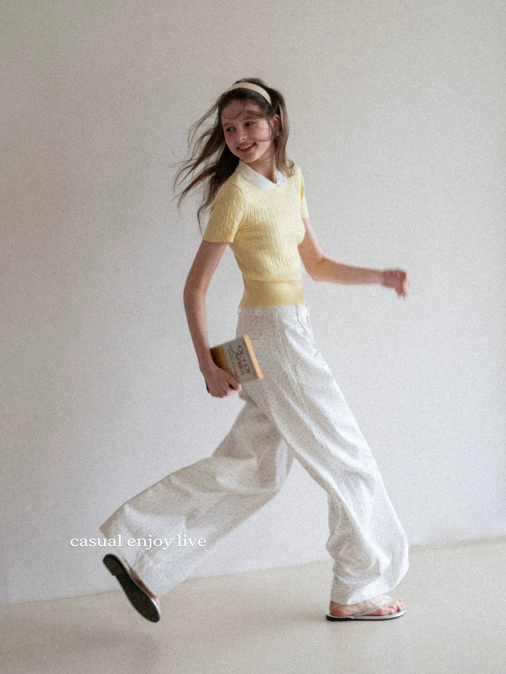 EGGKA Floral Casual Wide-leg Pants