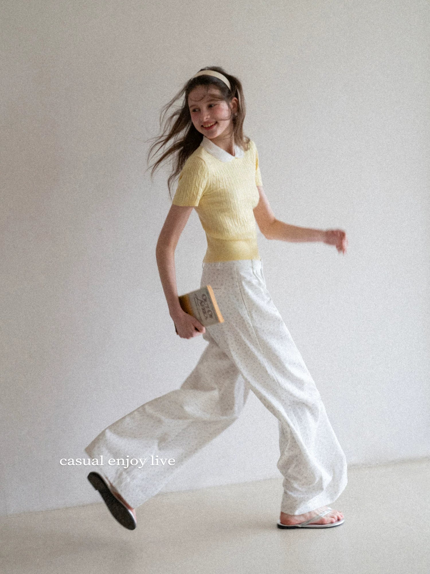 EGGKA Floral Casual Wide-leg Pants