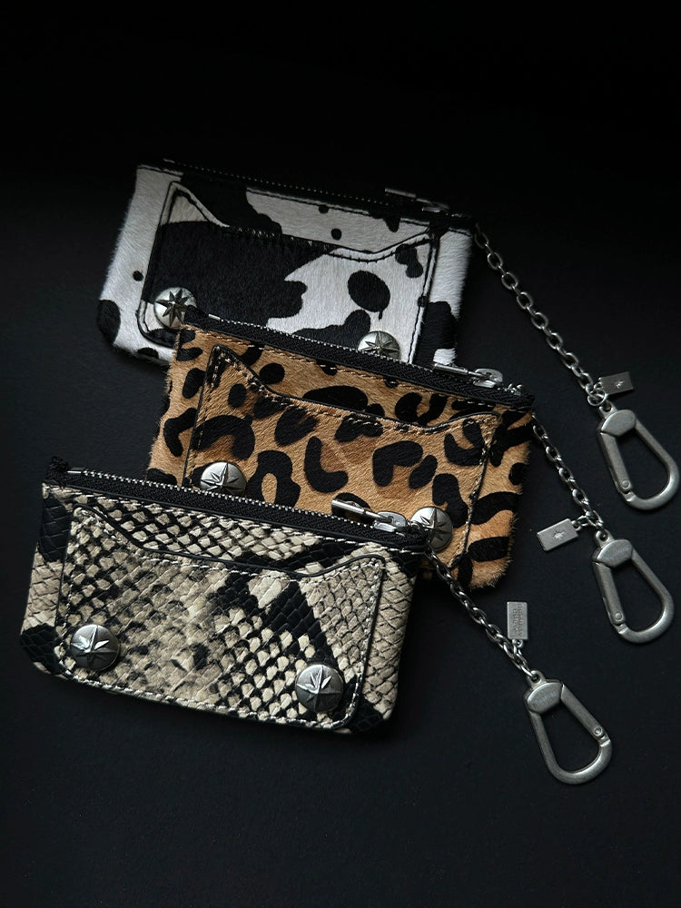 Remedy Horse Hair Snake Leather Card Bag Wallet