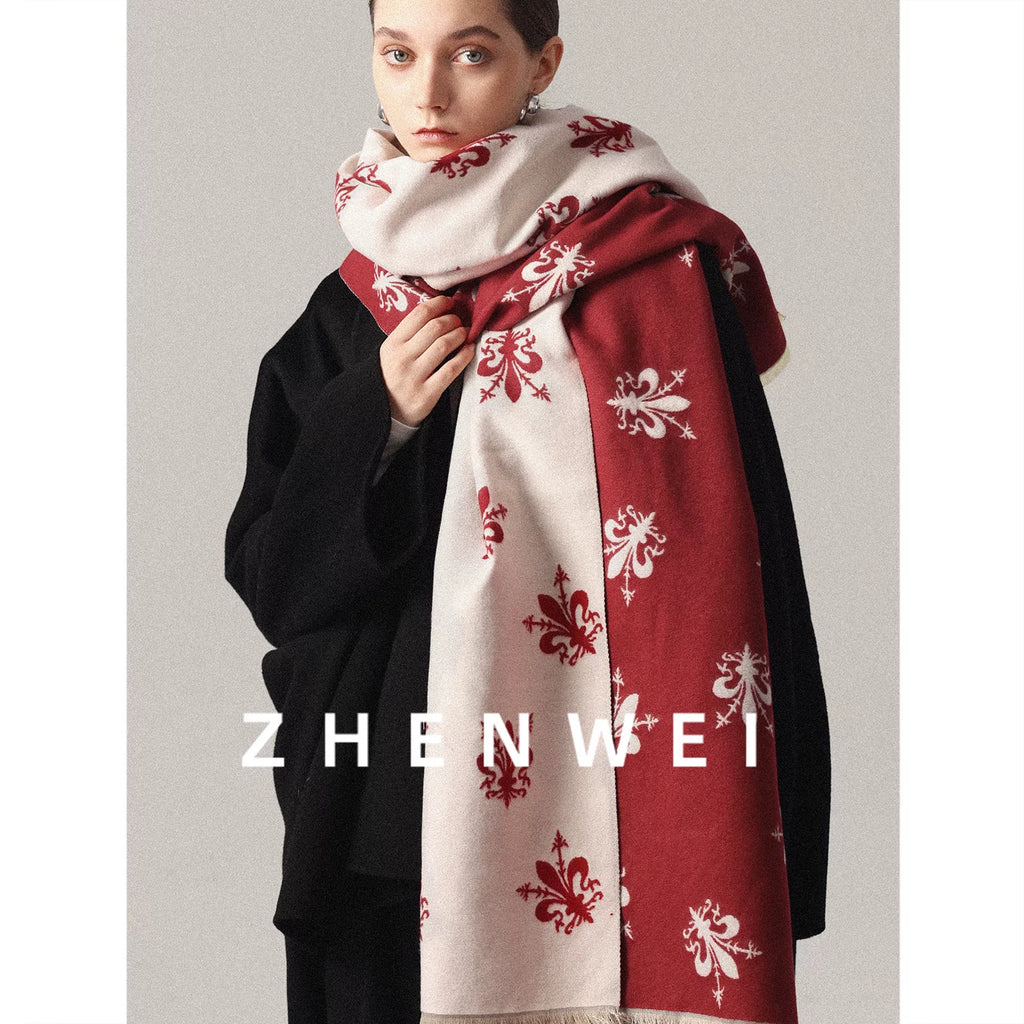 ZHENWEI Florence Iris Plus Wide Shawl Scarf