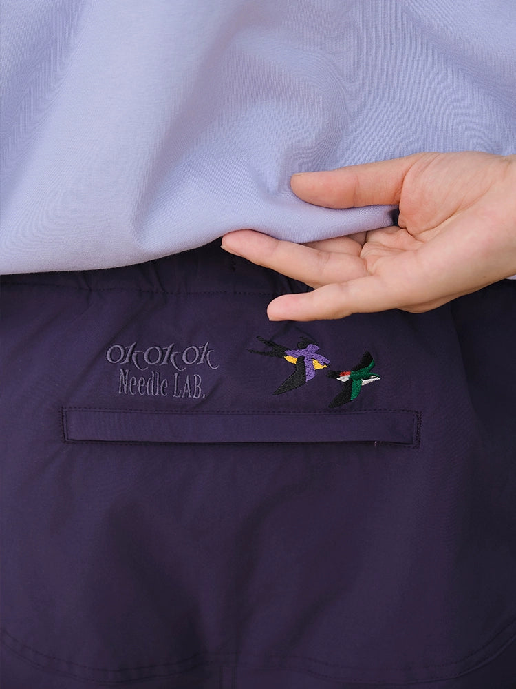 Battles Diagonal Pocket Embroidered Shorts