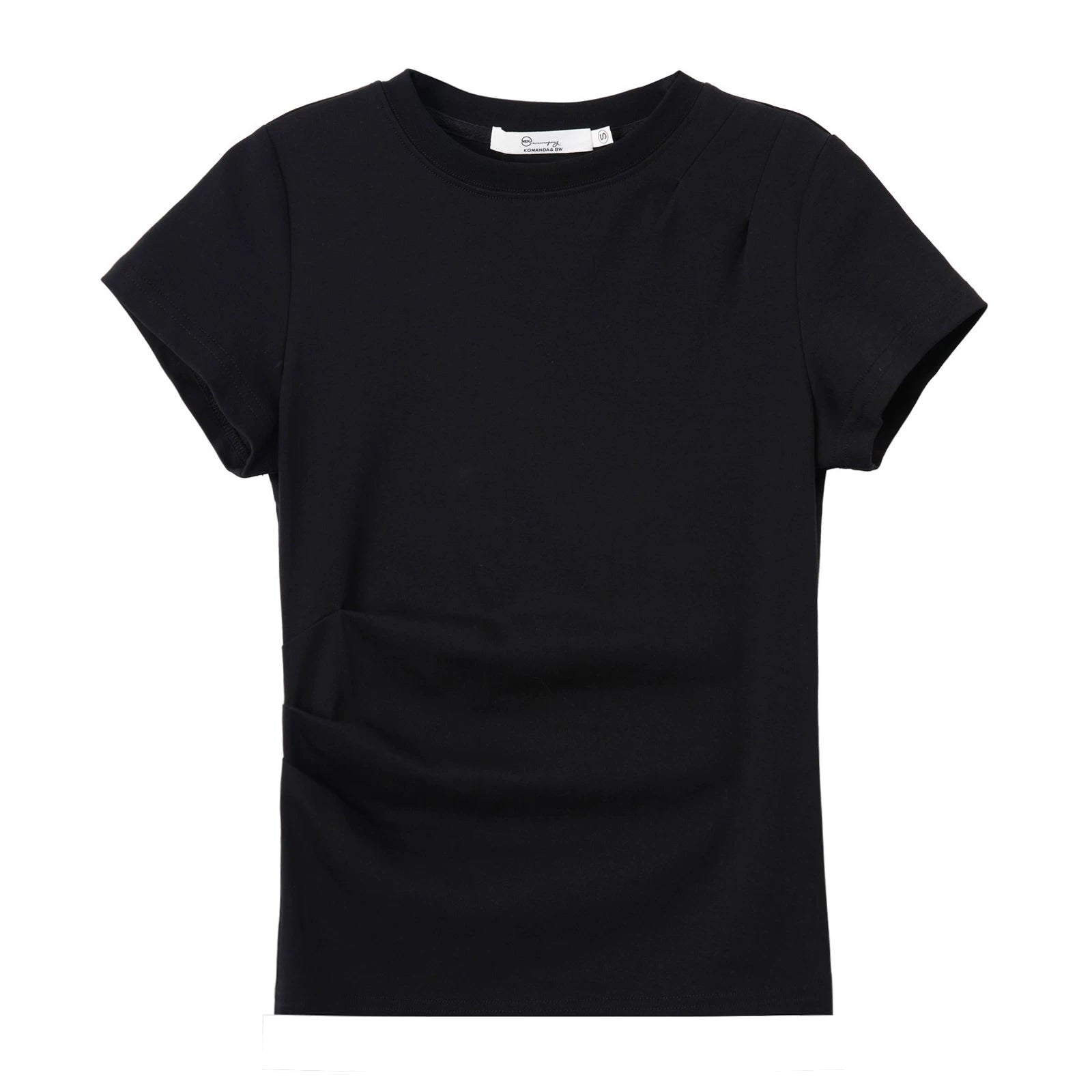 XUJING Crew Neck Shoulder Versatile Skinny Tee