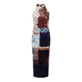 LOUMUTAKU Retro Baijiabu Neck-hanging Sleeveless Velvet Cheongsam
