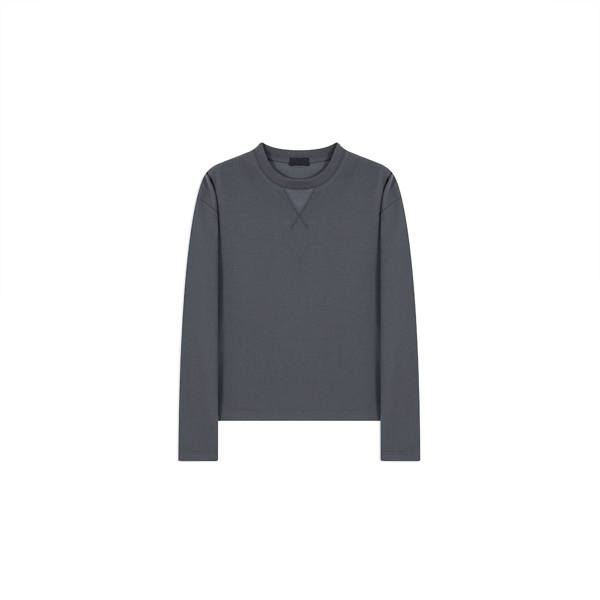 PLUS NO LOGO Casual Bamboo Pattern Round Neck Long Sleeve