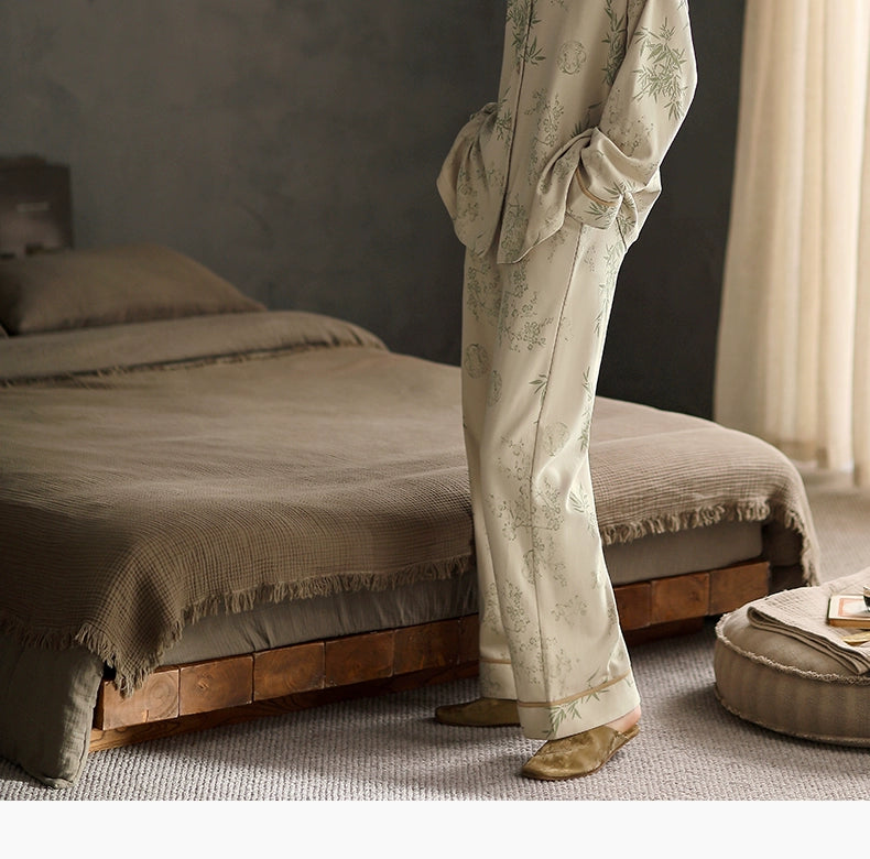 Yuenai New Chinese Long-sleeved Loungewear Pajamas