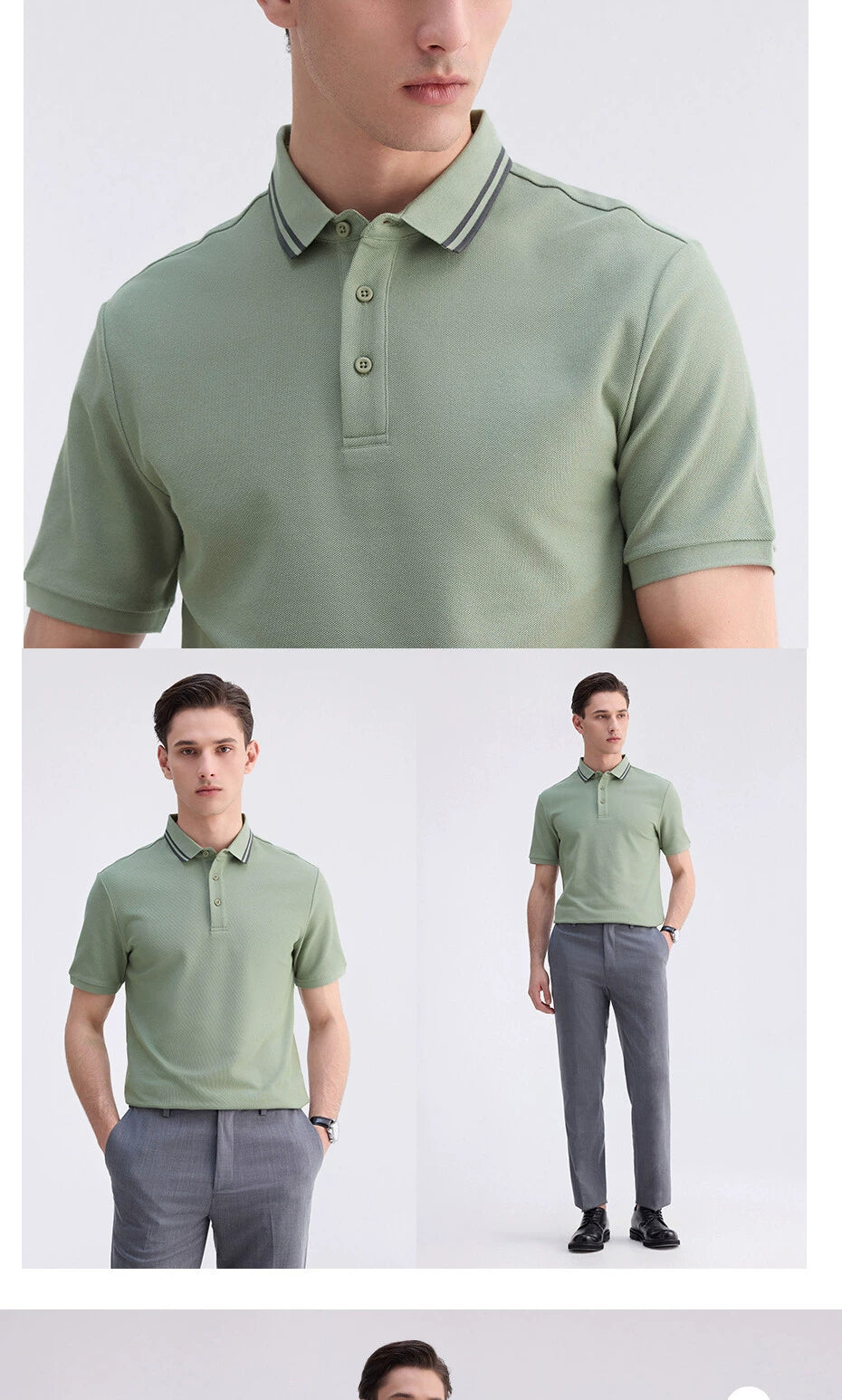 Giordano Cool Contrasting Edge Lapel Tee