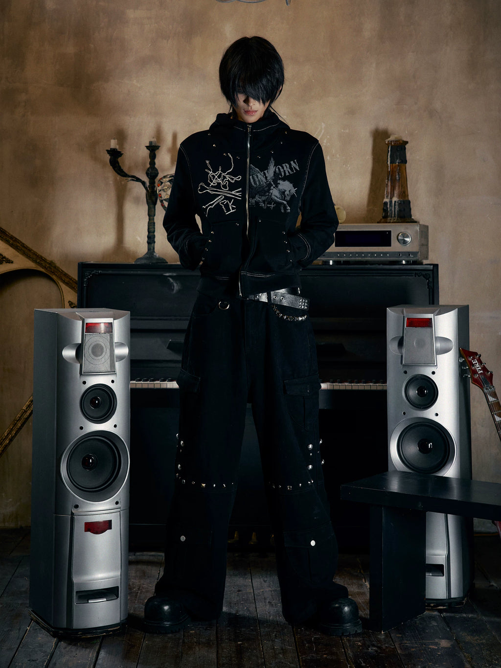 PAIKI Magic Ride Unicorn Cardigan Hooded Fleece Sweater