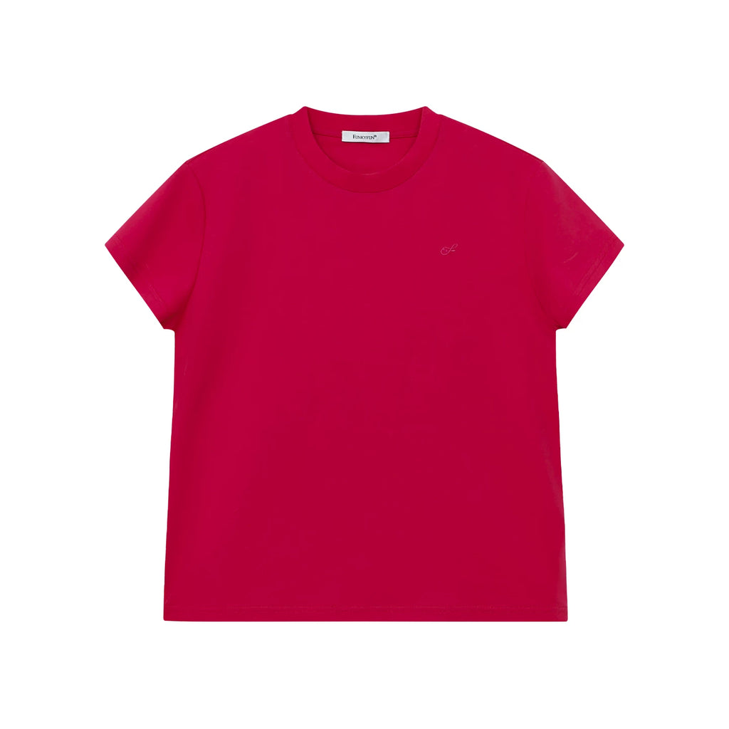 FUNKYFUN Loose Front Shoulder Minimalist Casual Tee