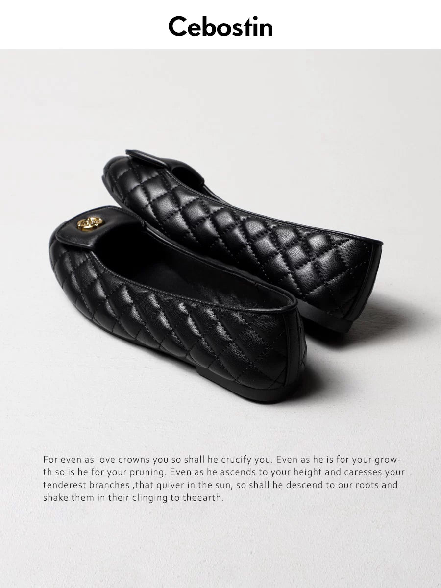 Cebostin Rhombus Vintage Mary Jane Shoes