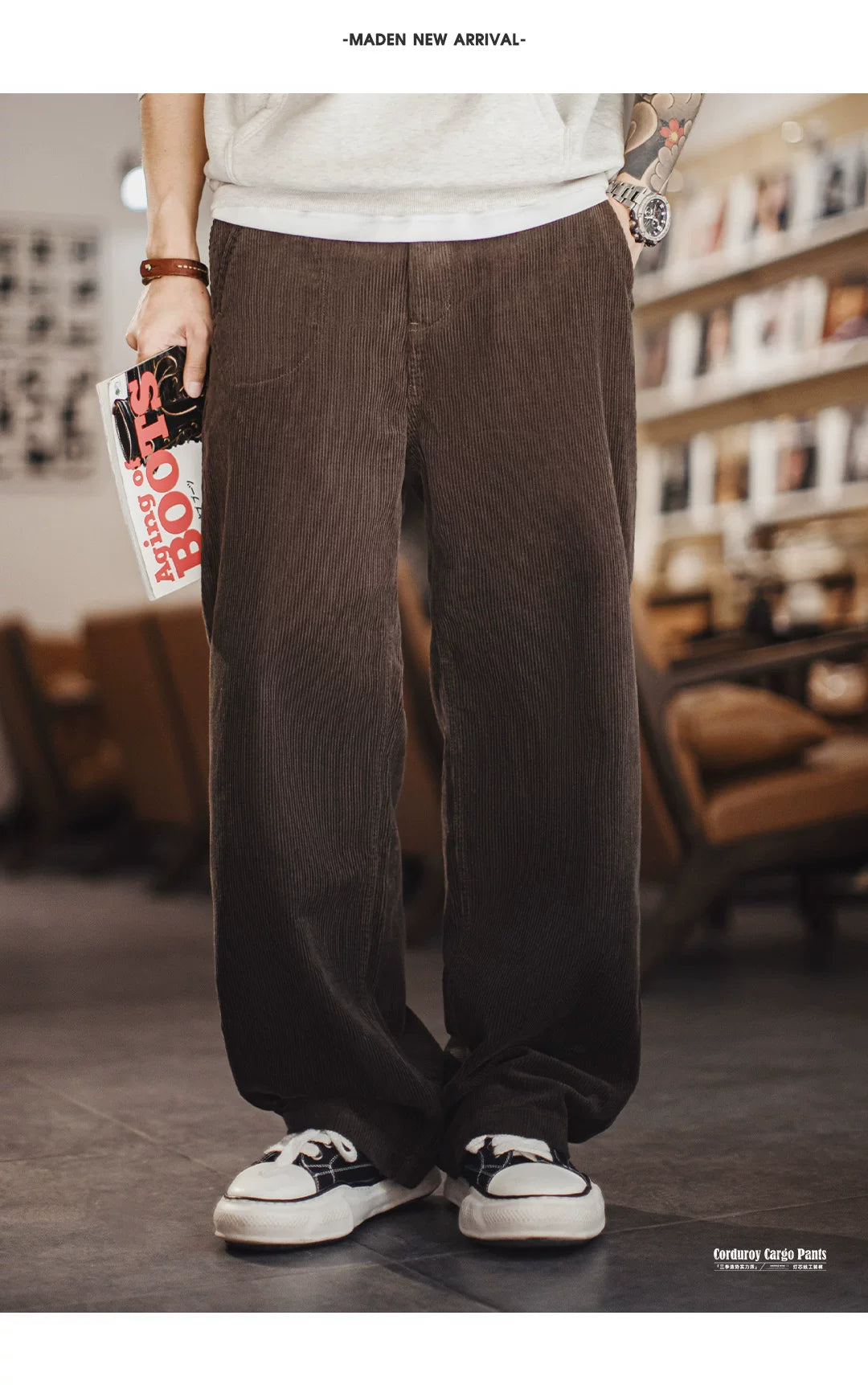 Madden retro corduroy casual wide-leg pants