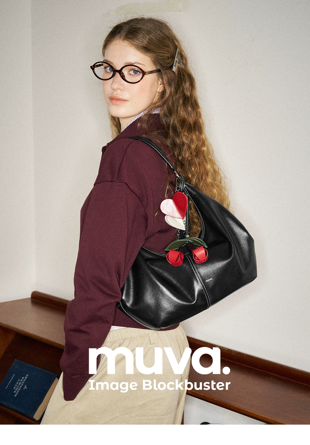 MUVA Woven Cherry Cute Fun Tote Bag