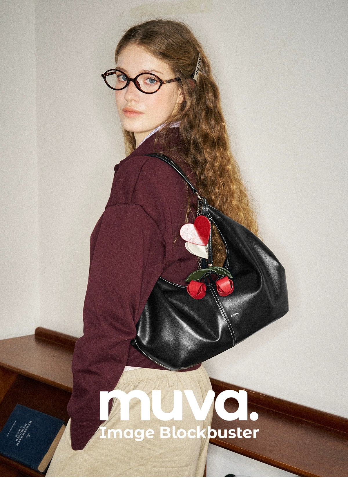 MUVA Woven Cherry Cute Fun Tote Bag
