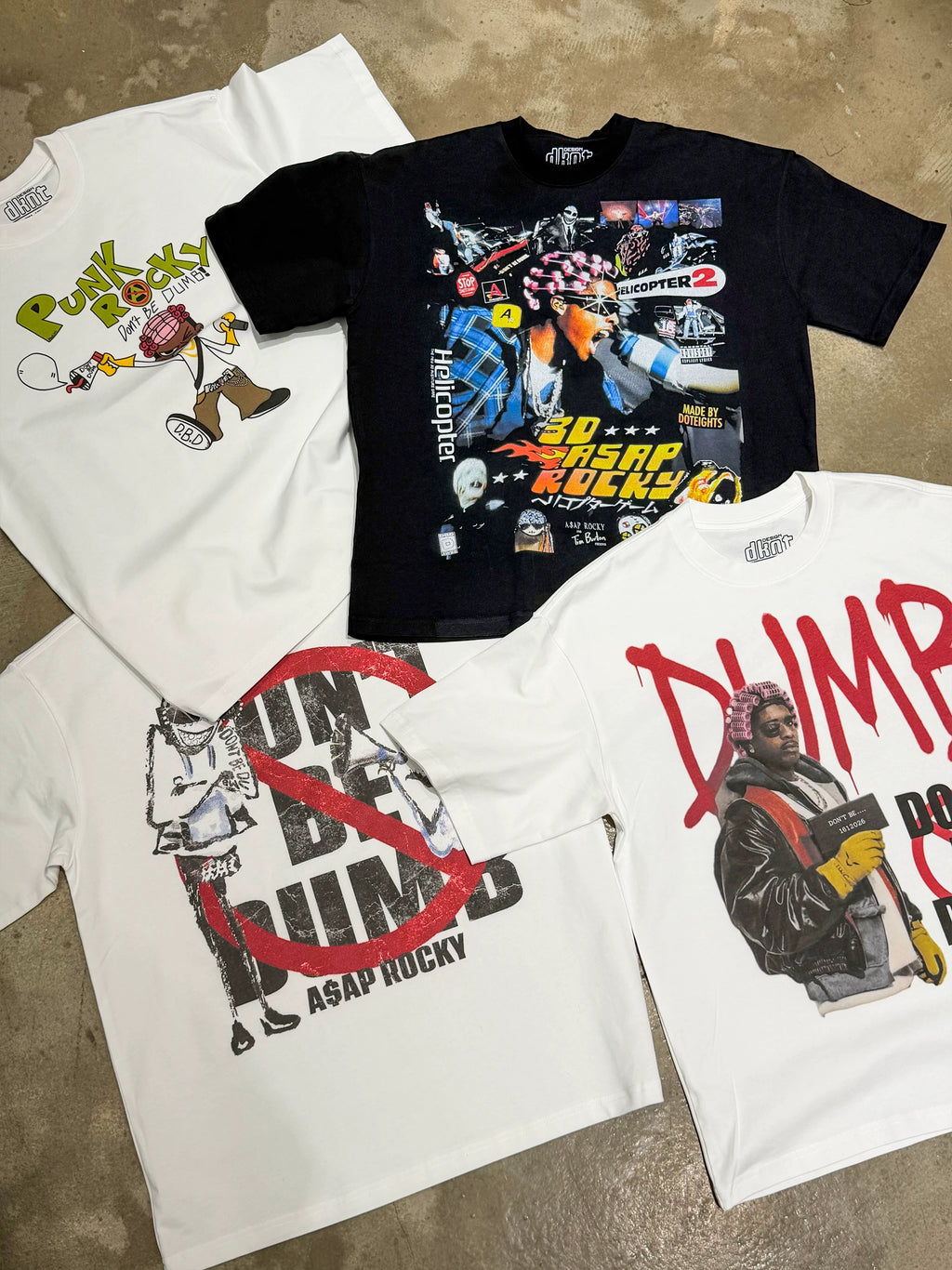 DKNT Alphabet Portrait Print Casual Tee