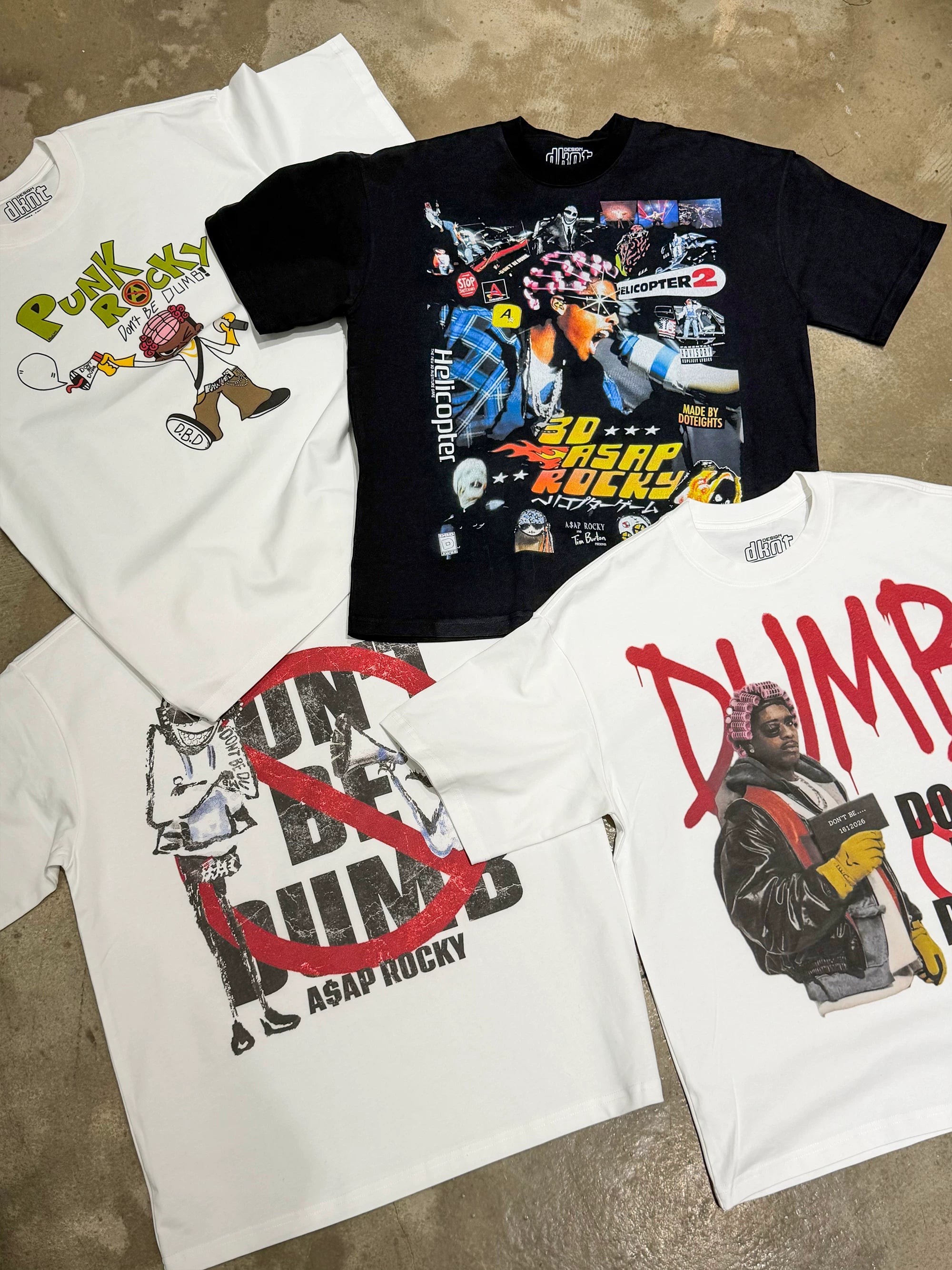 DKNT Alphabet Portrait Print Casual Tee