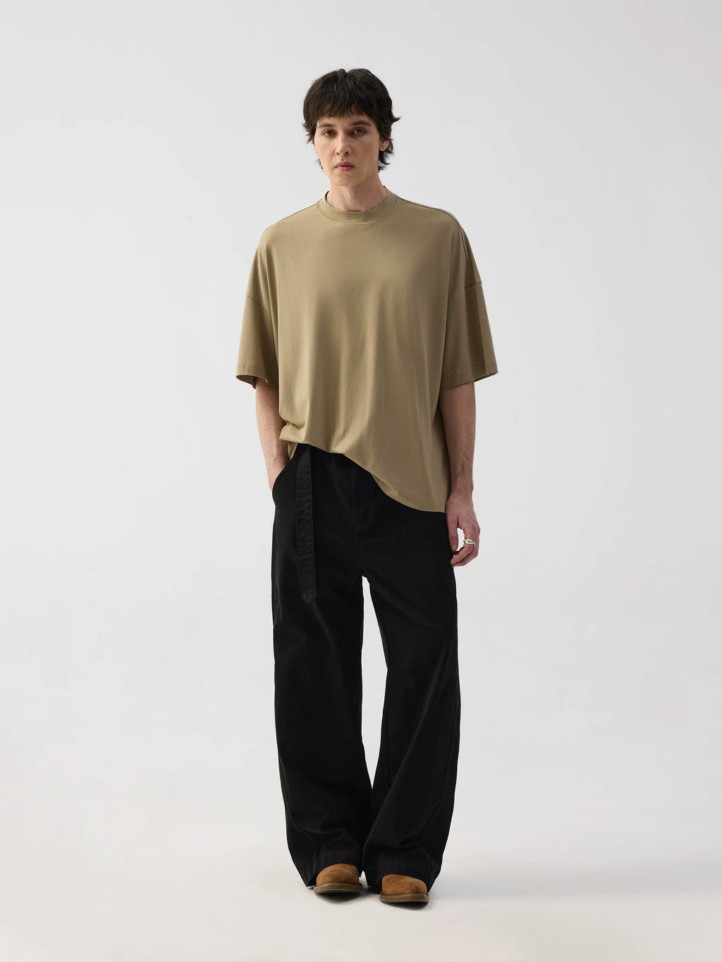 TERRAINCOGNITA Versatile Crew Neck Skin-friendly Casual Tee