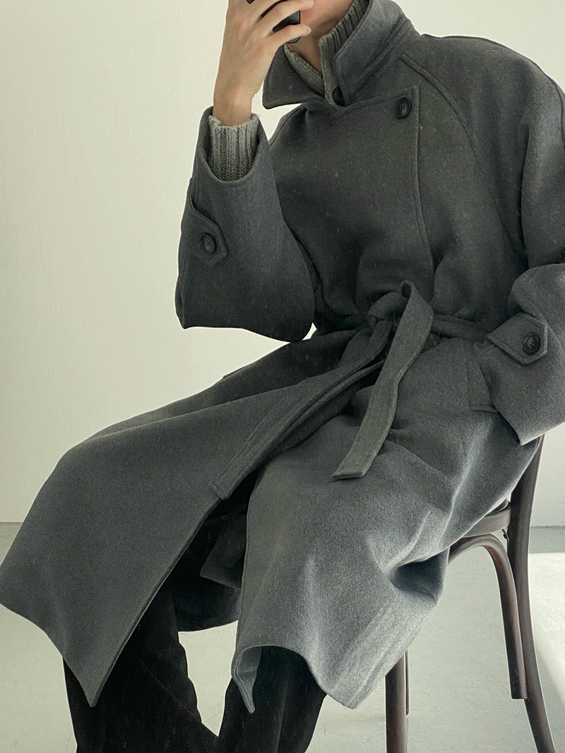 COLN Loose Lace-up Coat