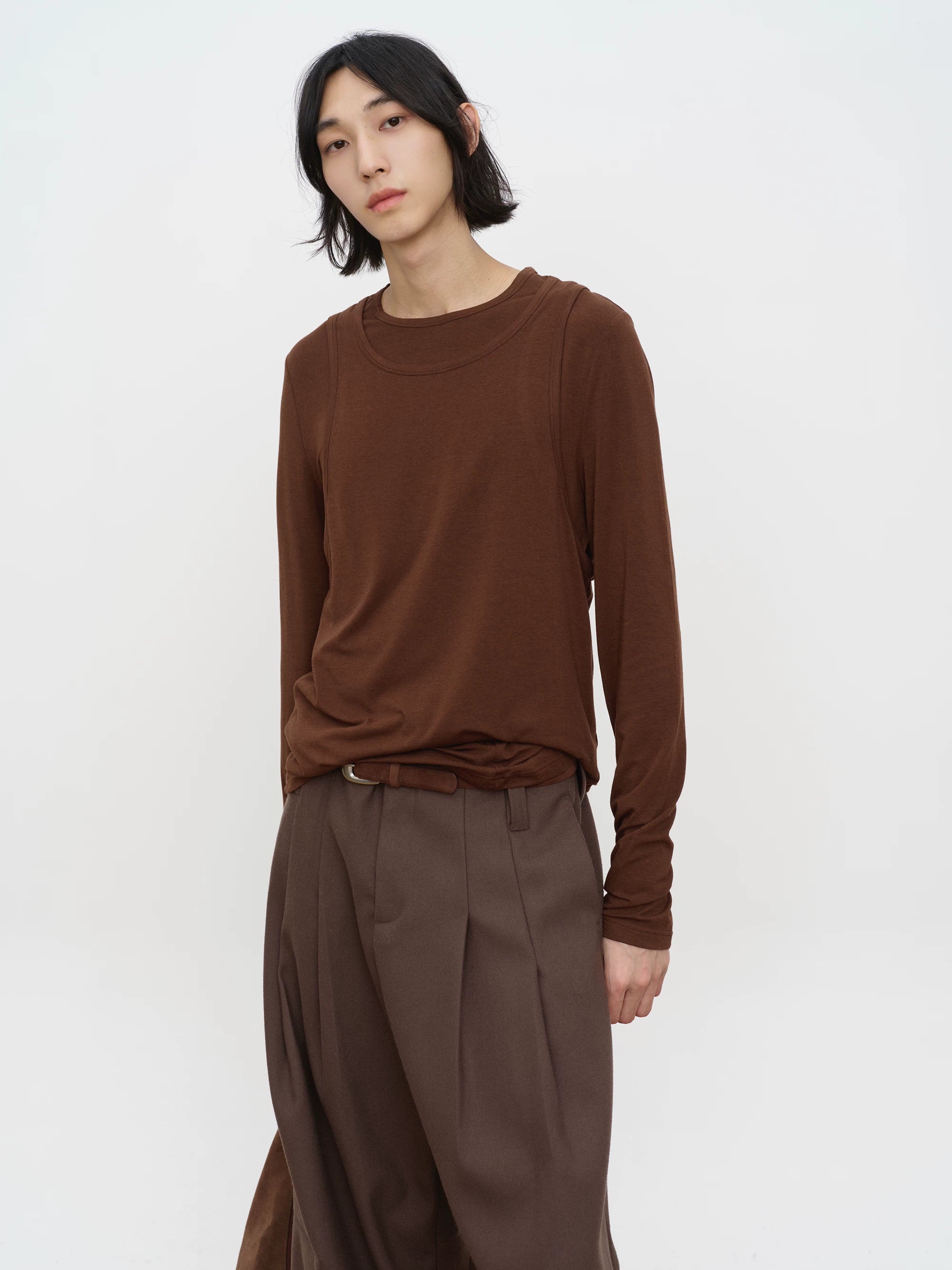 COLN Casual Versatile Bottom Long Sleeve