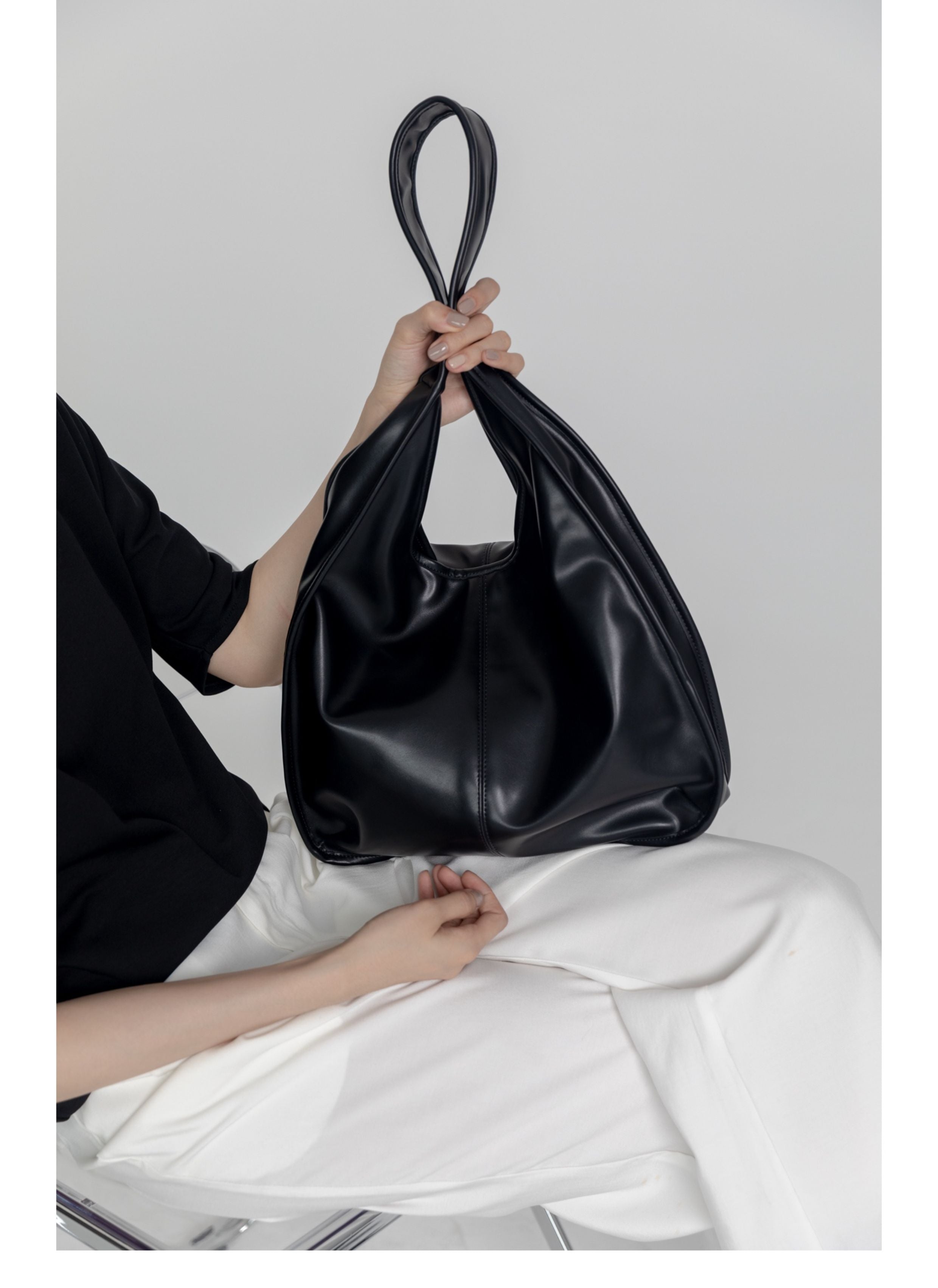 DirtySix • Black Swan Shoulder Tote Bag