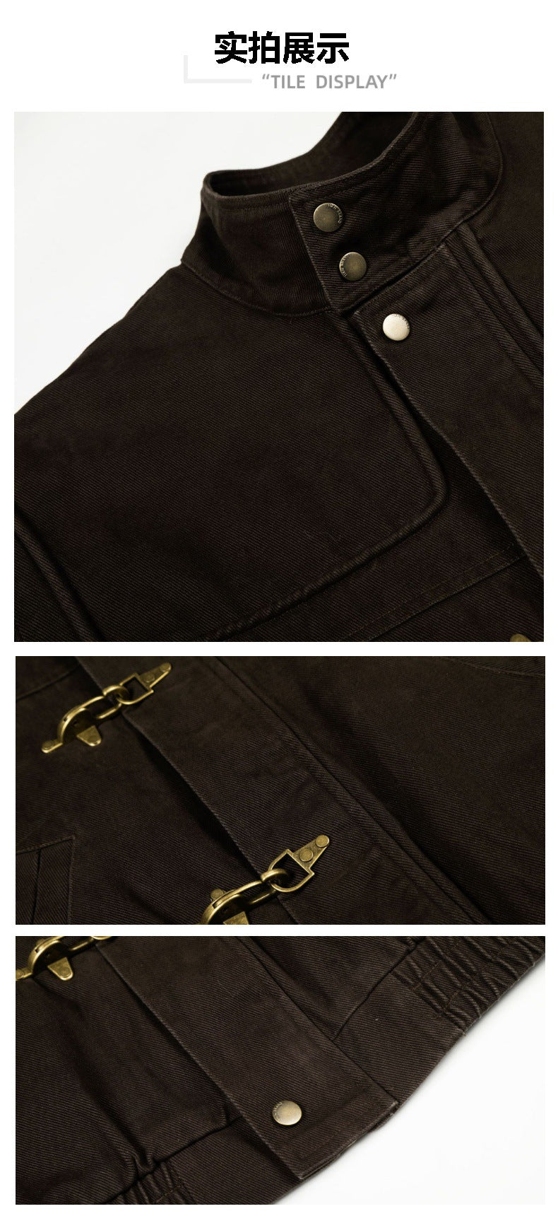 11KN Vintage Front Shoulder Stand-Up Jacket
