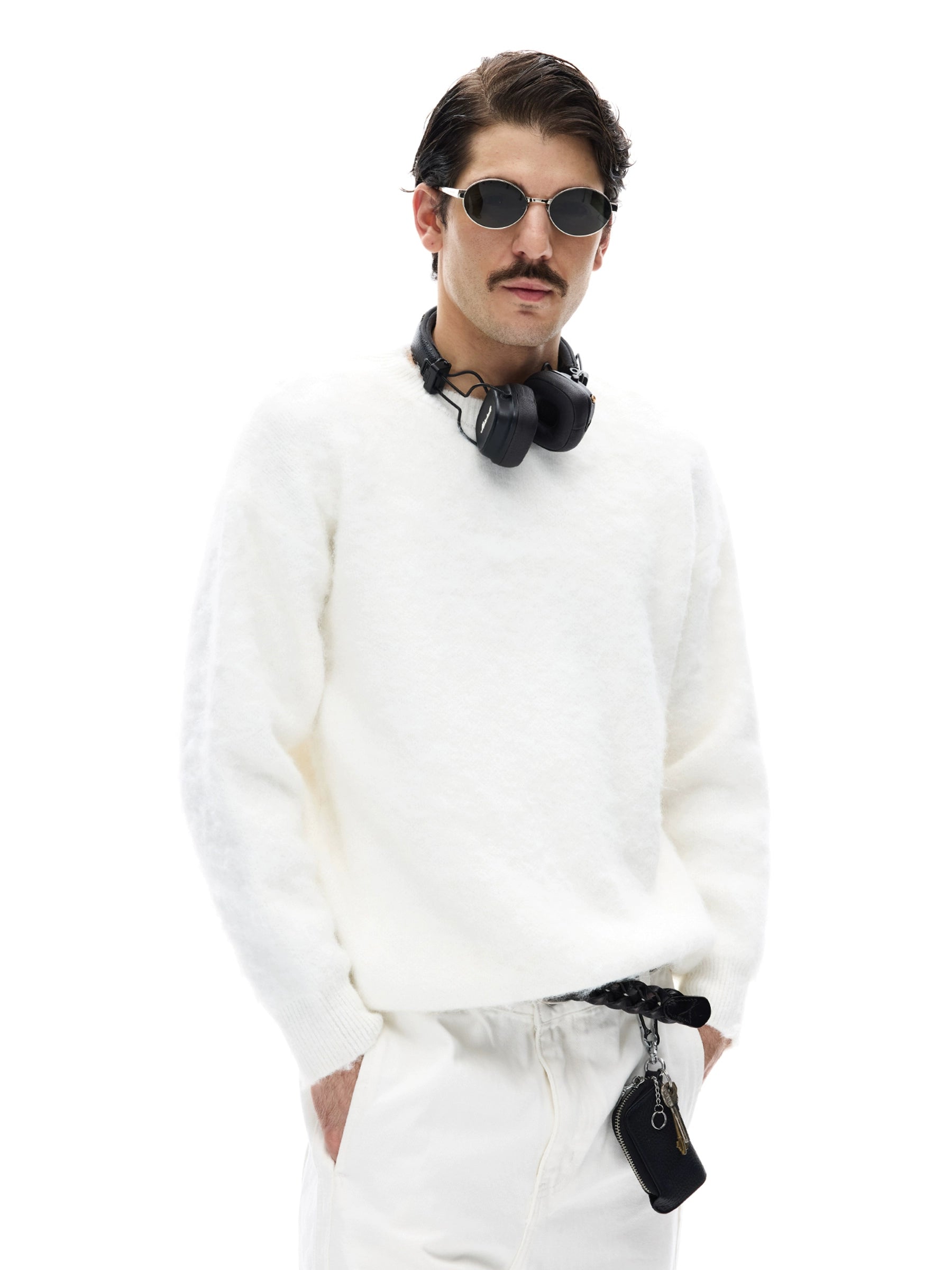 MADWITCH Slack Lazy Crew Neck Knitted Sweater