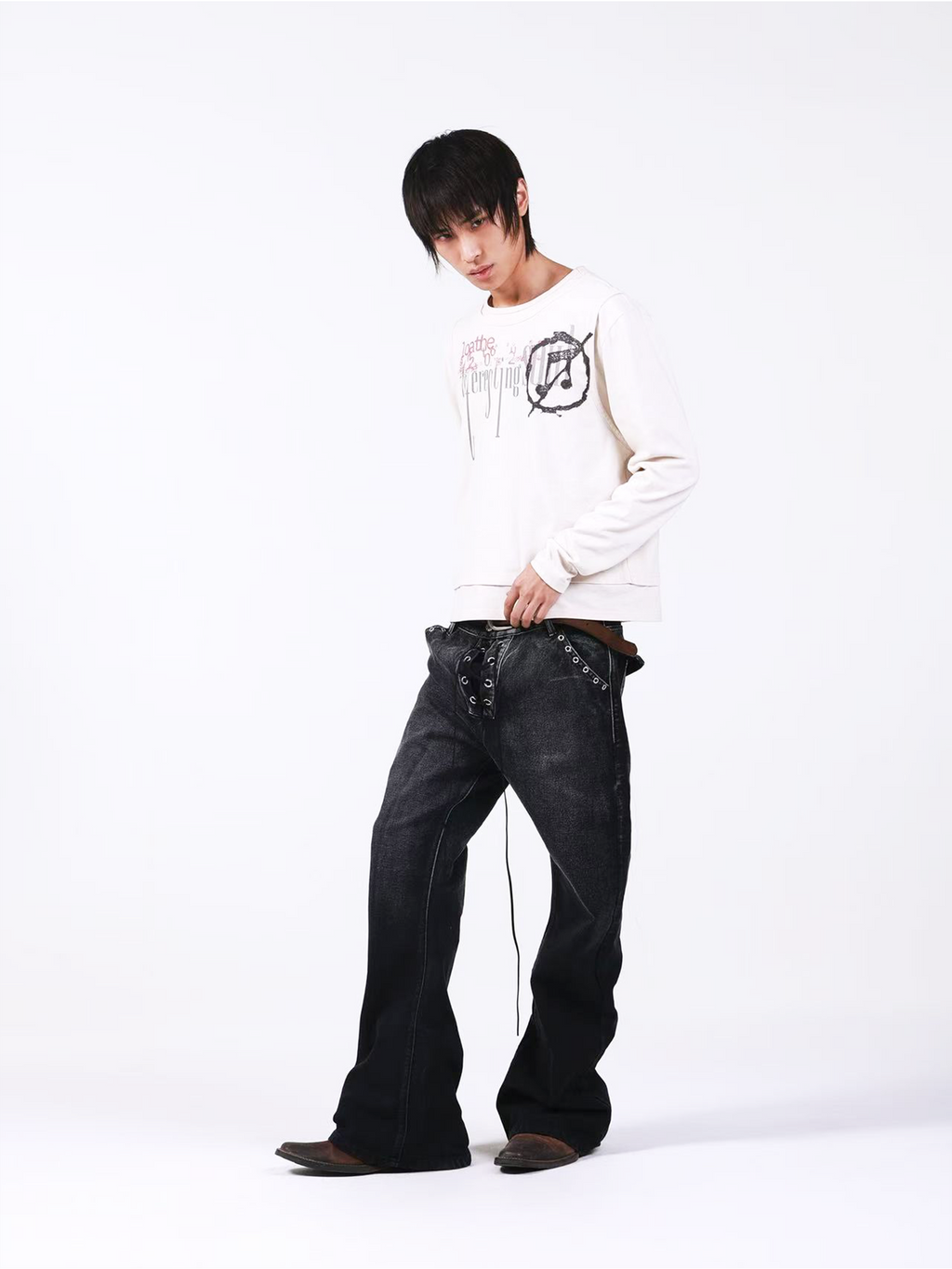 DETW Double Fake Two Front Shoulder Long Sleeves