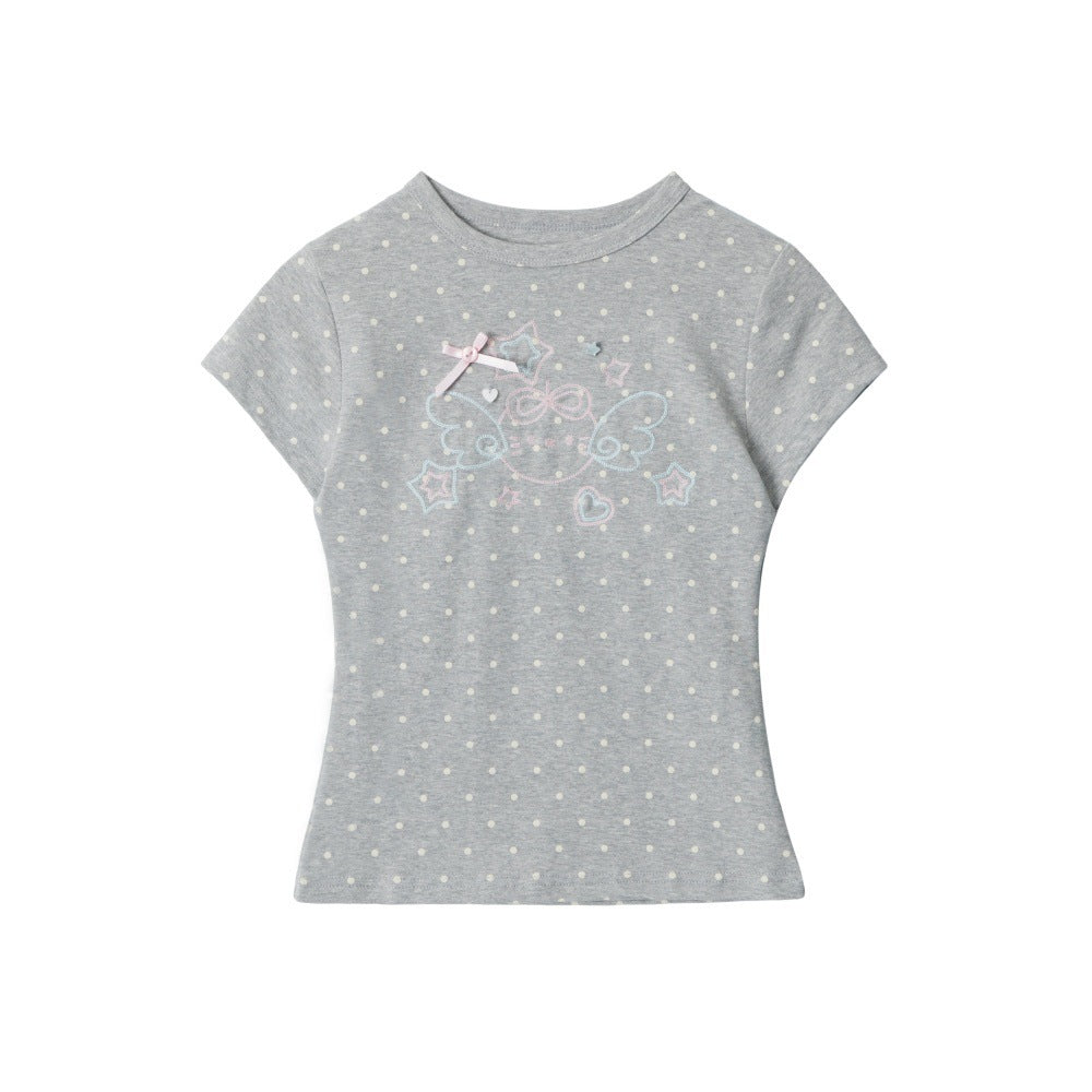 HeyHenry Polka Dot Slim Slim Versatile Tee