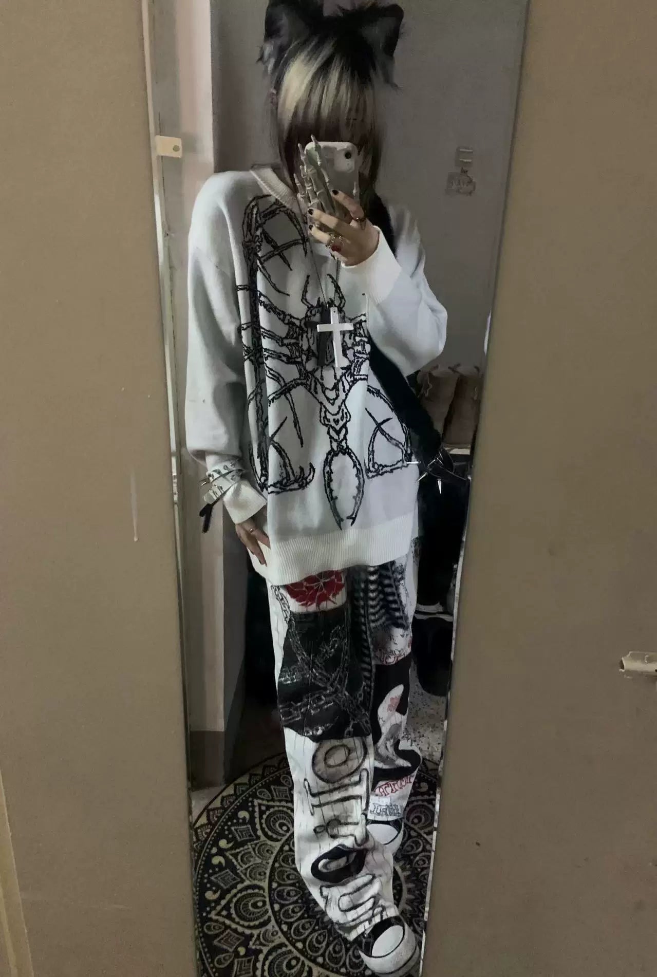 WETBODY Loose Crew Neck Casual Sweater