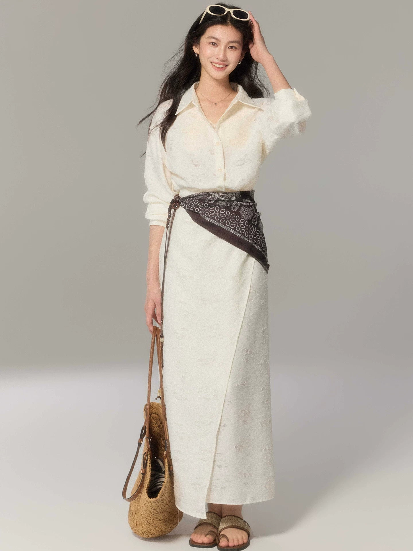 TYANG Textured Commuter Shirt Dress