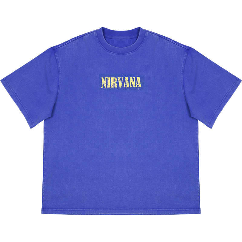 O3PARK Washed Old Heavy Retro Printing Tee