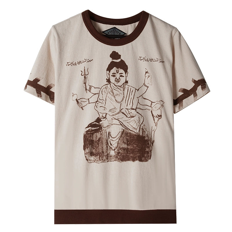 SOARIN Vintage Crew Neck Print Short Sleeve Tee