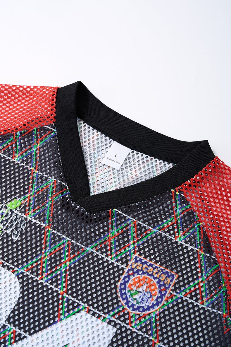 Inflation V-neck Digital Printing Casual Tee