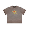 MindError Flame Star Print Gradual Change Tee